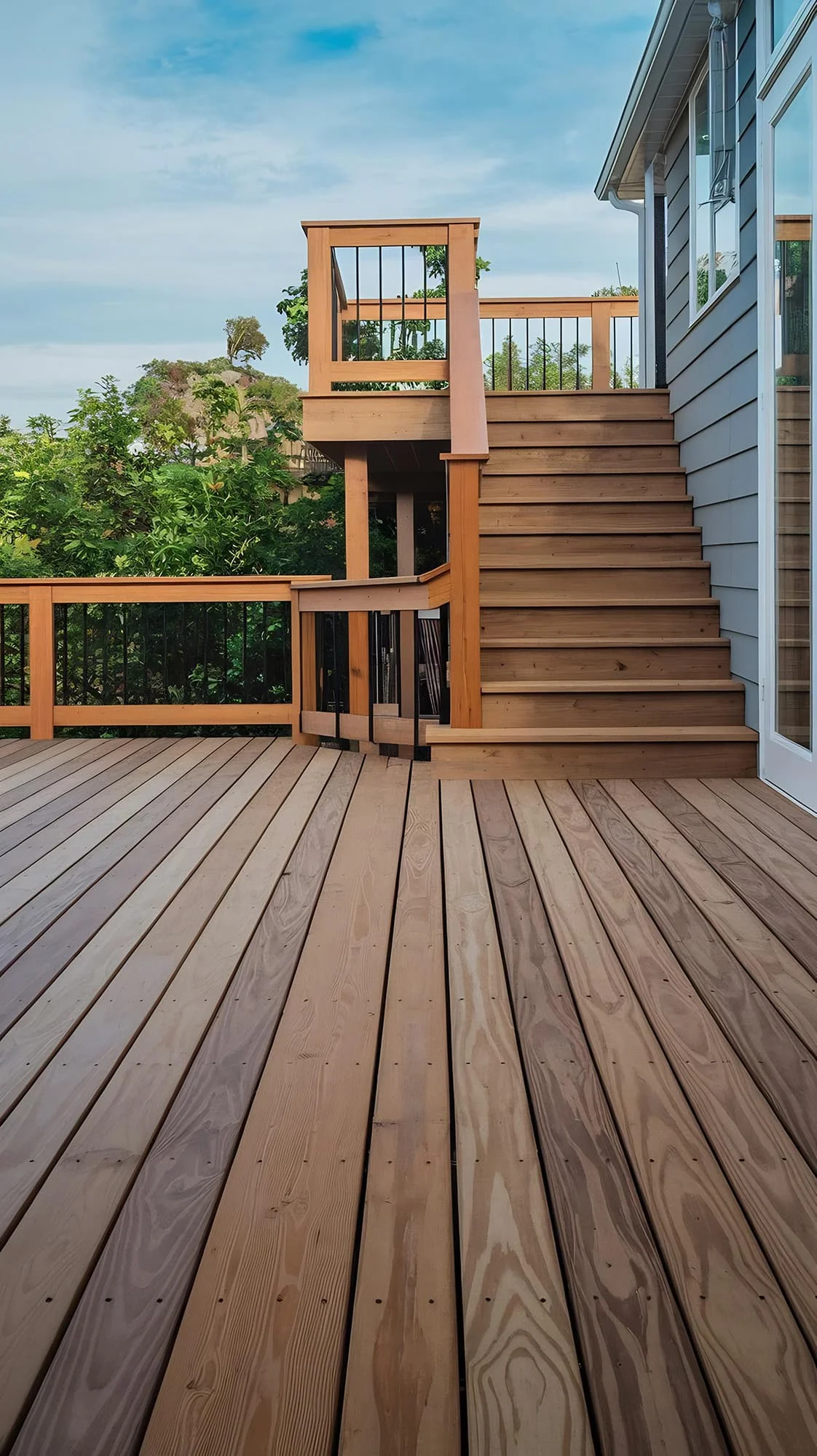 Deck with evening lighting — Altrix project
