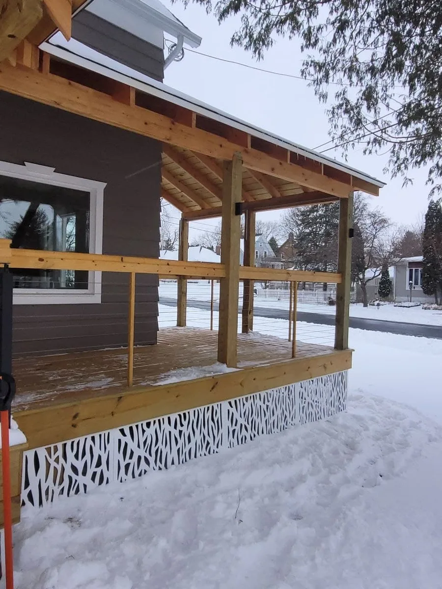 New Covered Porch Installation — Fort Atkinson, WI