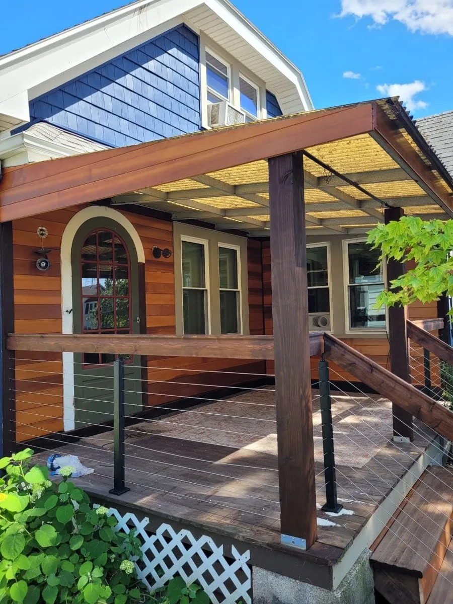 Porch Renovation with Cable Railing — Wisconsin